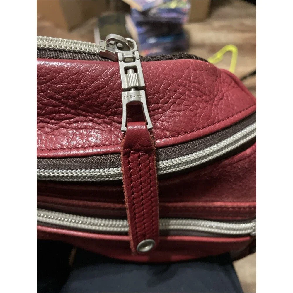 Master-piece MSPC Red Leather Sling Bag Waist Pack Made in Japan